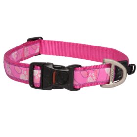 Rogz Fancy Dress Dog Collar Classic - Pink Paw