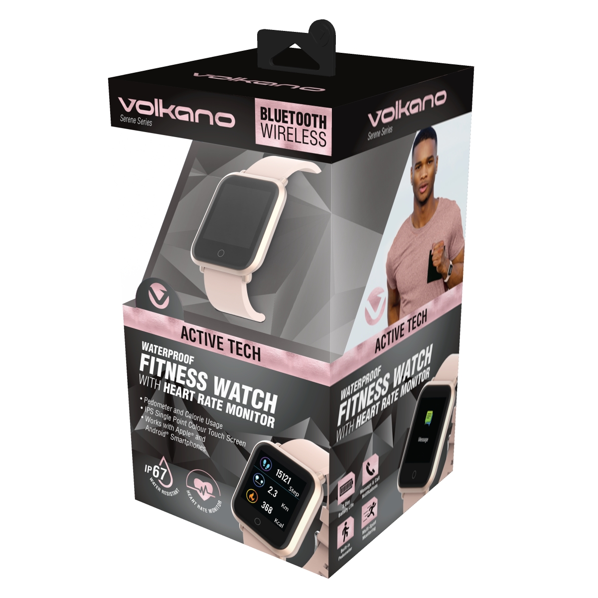 Active Tech Serene Series Volkano Smart Fitness Band App Volkano