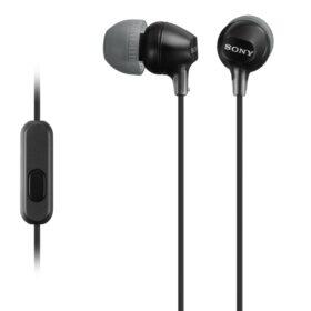 Sony MDR-EX15AP (Black) InEar Earphone with Mic for iPhone - Android - Blackberry