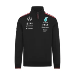 Mercedes team 1/4 zip sweatshirt 2024, black