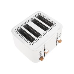 Boden Stark Anson Collection 4 Slice Stainless Steel Toaster - White