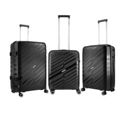 Travelwize Java PP 4-Wheel Spinner Luggage - Black