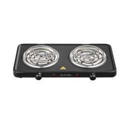 Elektra Double Spiral Hot Plate - Black