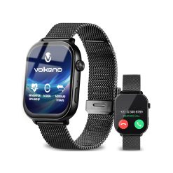 Volkano Trinity Series Smartwatch with Metal Mesh Strap - Black